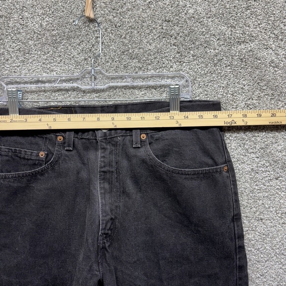 Levi's 505 Regular Fit Straight Leg Jeans Mens 33x34 Black Vintage Y2K 02/1994 - Picture 6 of 9